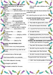 English Worksheet: past passive