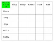 English worksheet: s and ch words