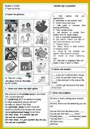 Song Worksheet: Another Day in Paradise (Personal and Object Pronouns)