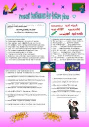 English Worksheet: PRESENT CONTINUOUS FOR FUTURE PLANS