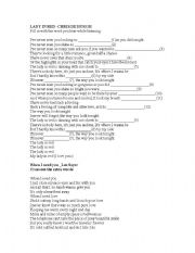 English Worksheet: love songs