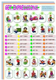 English Worksheet: GET EXPRESSIONS