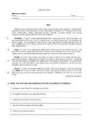 English Worksheet: Bullying