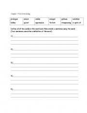 English worksheet: Tuck Everlasting Chapter I