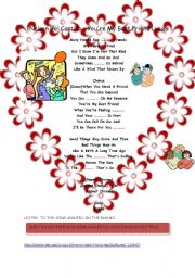 YOU ARE MY BEST FRIEND LYRICS WITH A FILLING IN THE BLANKS ACTIVITY