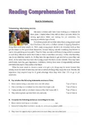 English Worksheet: Volunteering