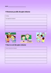 English worksheet: Make a classrooms rule. 