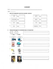 English worksheet: Comparative adjective