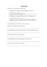 English worksheet: Downtown places