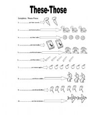 English Worksheet: These -Those