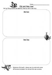 English Worksheet: old toys