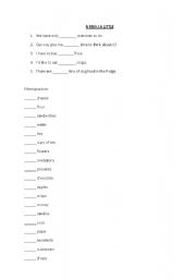 English Worksheet: A FEW / A LITTLE