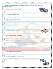 English Worksheet: Grammar Worksheet - 