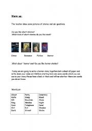 English Worksheet: guided writing activity