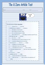 The & Zero Article Test