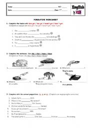 English Worksheet: Formative worksheet