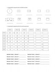 English worksheet: the numbers worksheet 3 - Maths