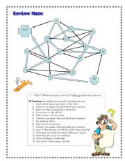 English Worksheet: Review maze