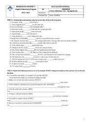 English Worksheet: Gerund & Infinitive