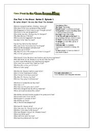 English Worksheet: One Foot in the Grave Lesson Plans