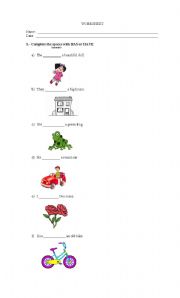 English Worksheet: has- have
