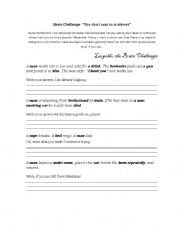 English Worksheet: Brain Challenge