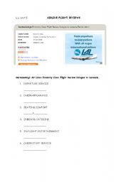 English Worksheet: Travel (Passenger reviews)