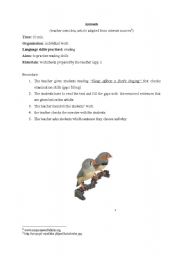 English worksheet: Animals - procedure