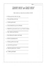 English worksheet: have got or has got