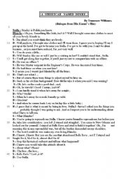 English Worksheet: a streetcar named desire