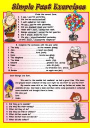 English Worksheet: Simple Past Exercises