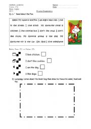 English worksheet: personal information 