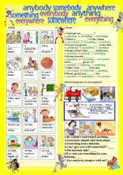 English Worksheet: some-any-every