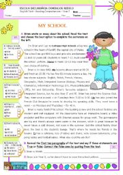 English Worksheet: Brians school  -  Reading Test