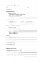 English worksheet: Residence