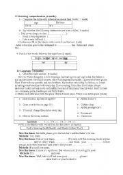 English Worksheet: Mid-of-Term Test3