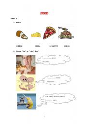 English Worksheet: FOOD