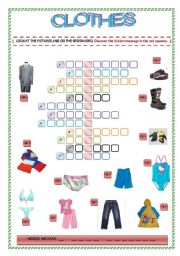 English Worksheet: CLOTHES