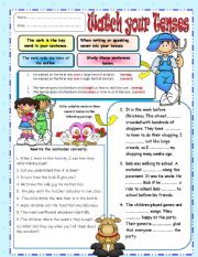 English Worksheet: Dont Mix Your Tenses