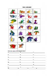 English worksheet: The alphabet