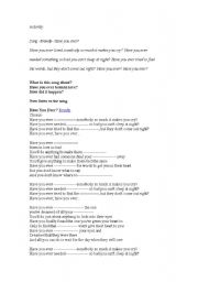 English Worksheet: Present perfect song- Brandy - Have you ever