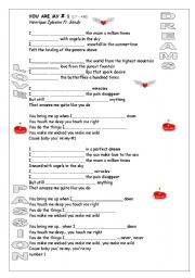 English Worksheet: Song - You are my # 1