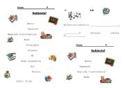 English Worksheet: Quick subject review