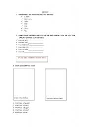 English Worksheet: My face