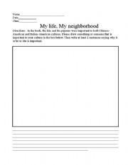 English Worksheet: Sharing cultural traditions