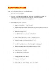 English Worksheet: Slumdog Millionaire