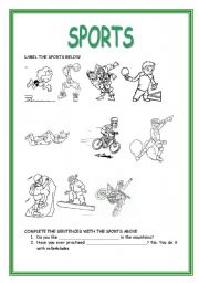 English worksheet: SPORTS