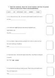 English worksheet: Feelings