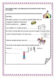 English Worksheet: 4 pages vocabulary and readng 