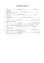 English Worksheet: Conditional sentences